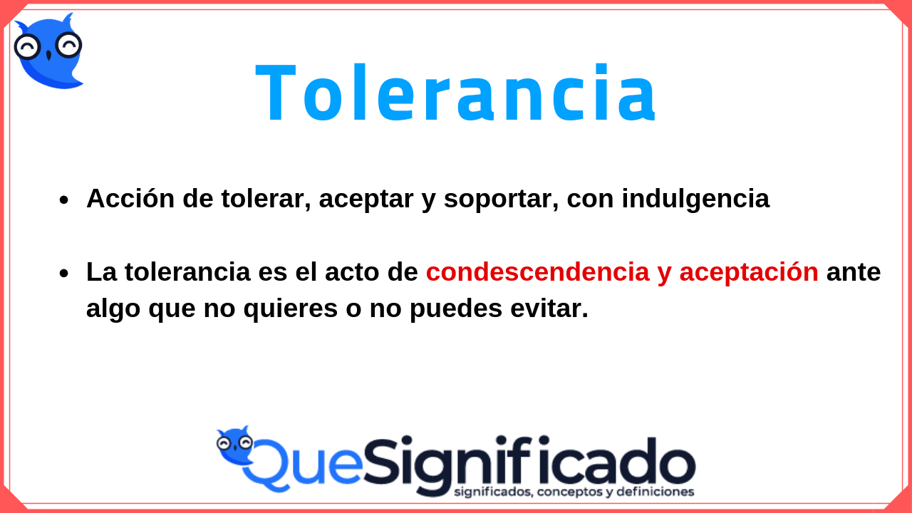 significado de tolerancia