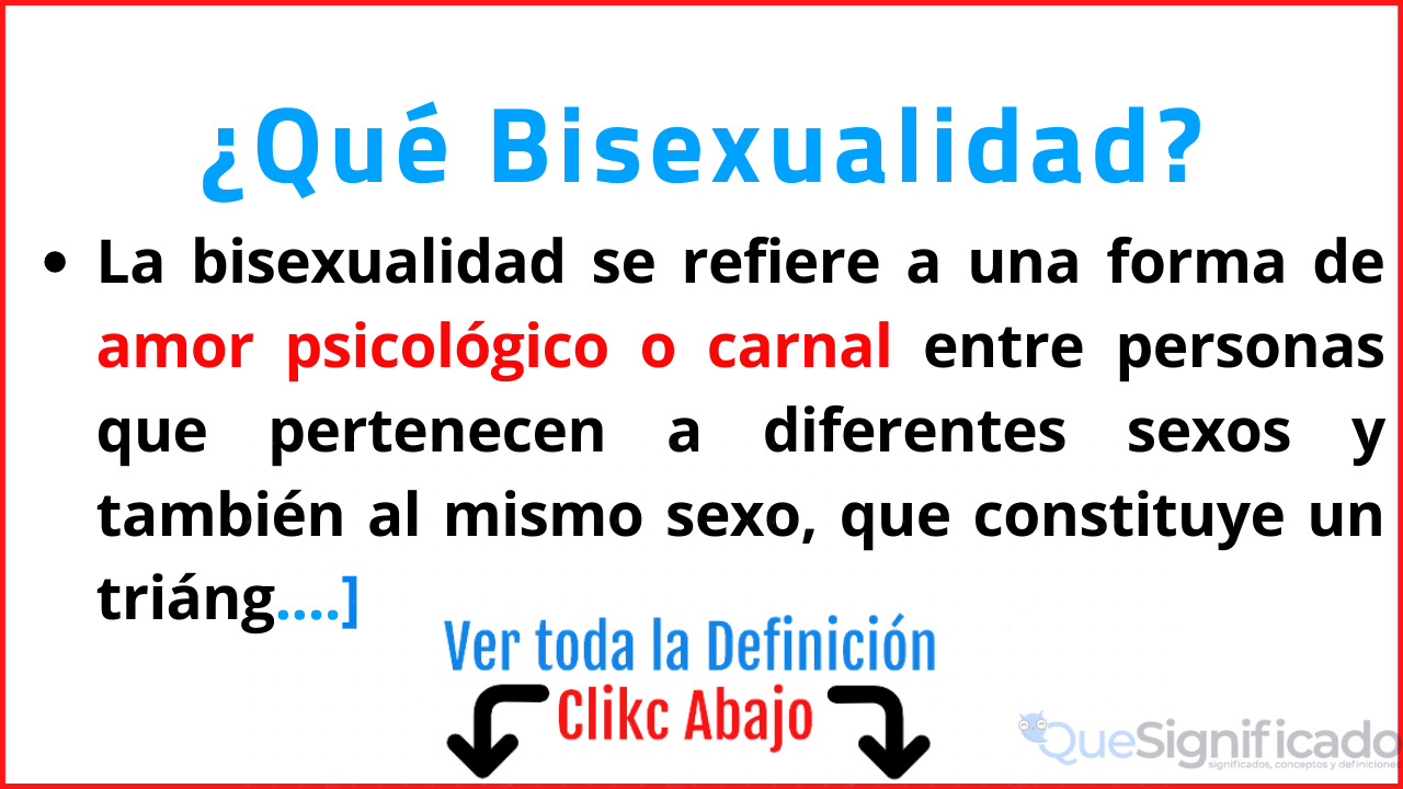 que es bisexualidad explicacion significado definicion