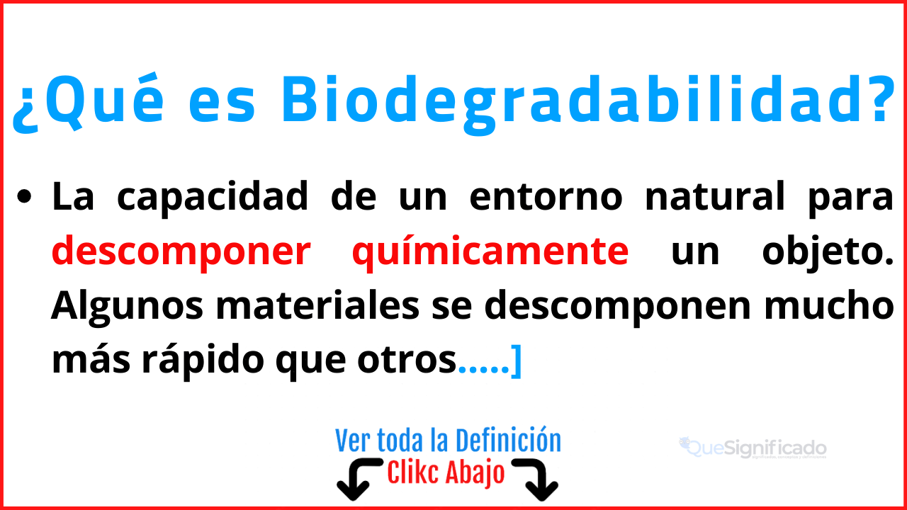 que es biodegradabilidad 