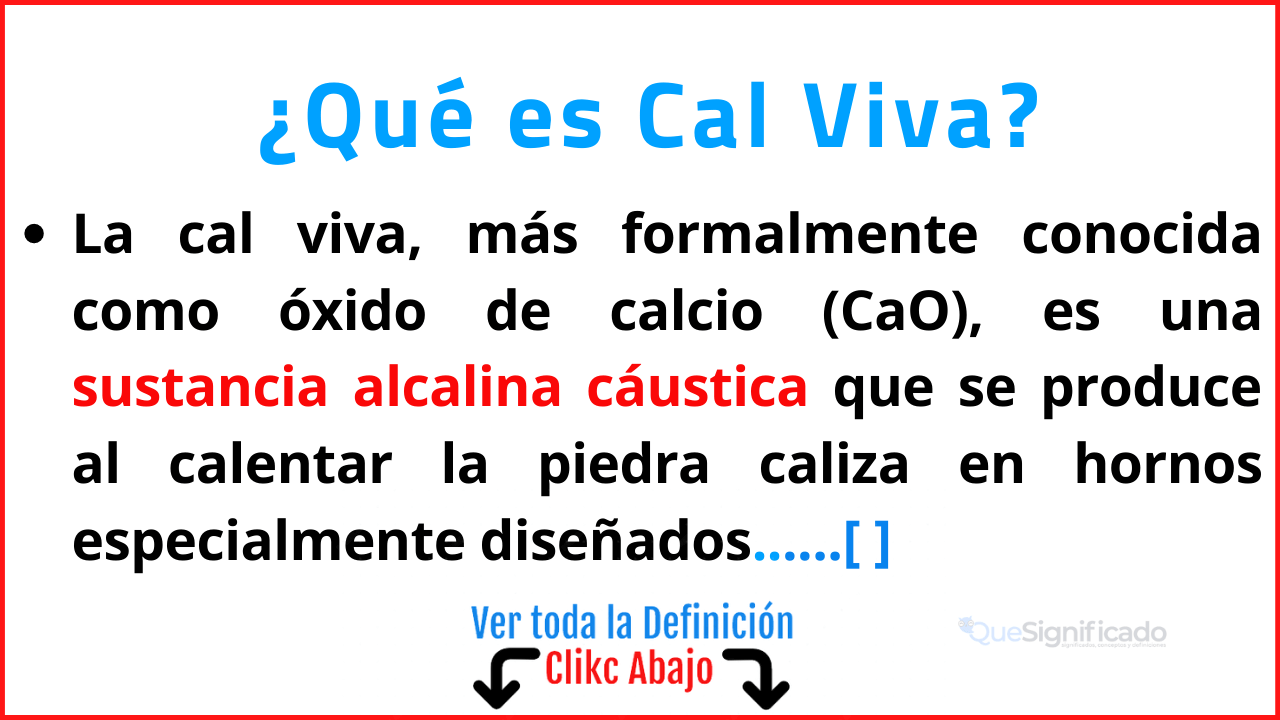 Qué es Cal Viva