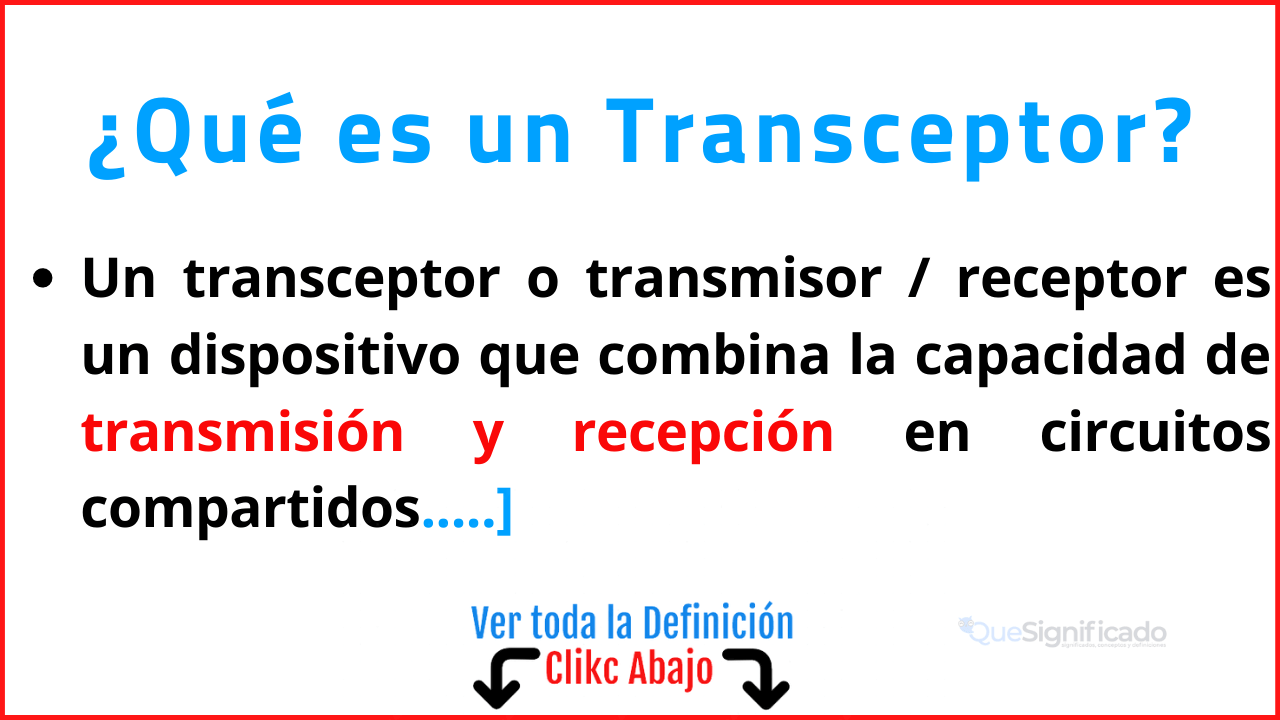 Qué es un Transceptor