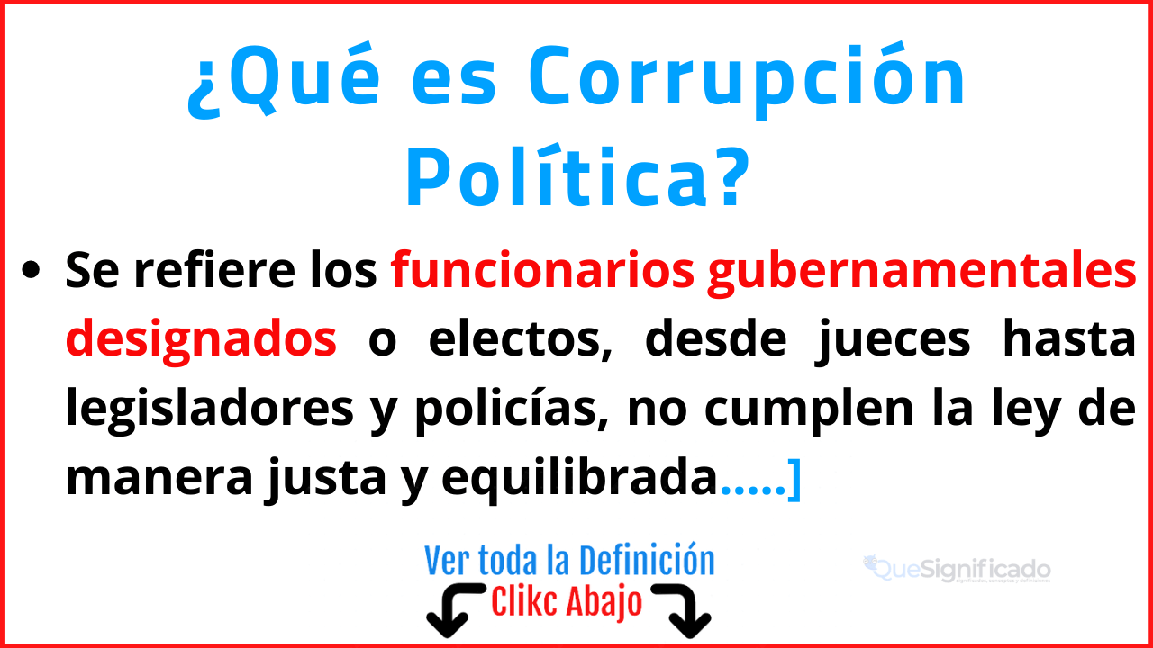 Qué es Corrupción Política