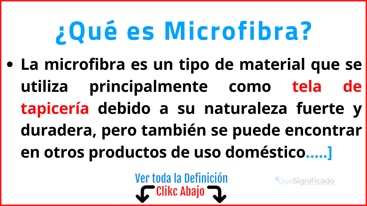 Qué es Microfibra