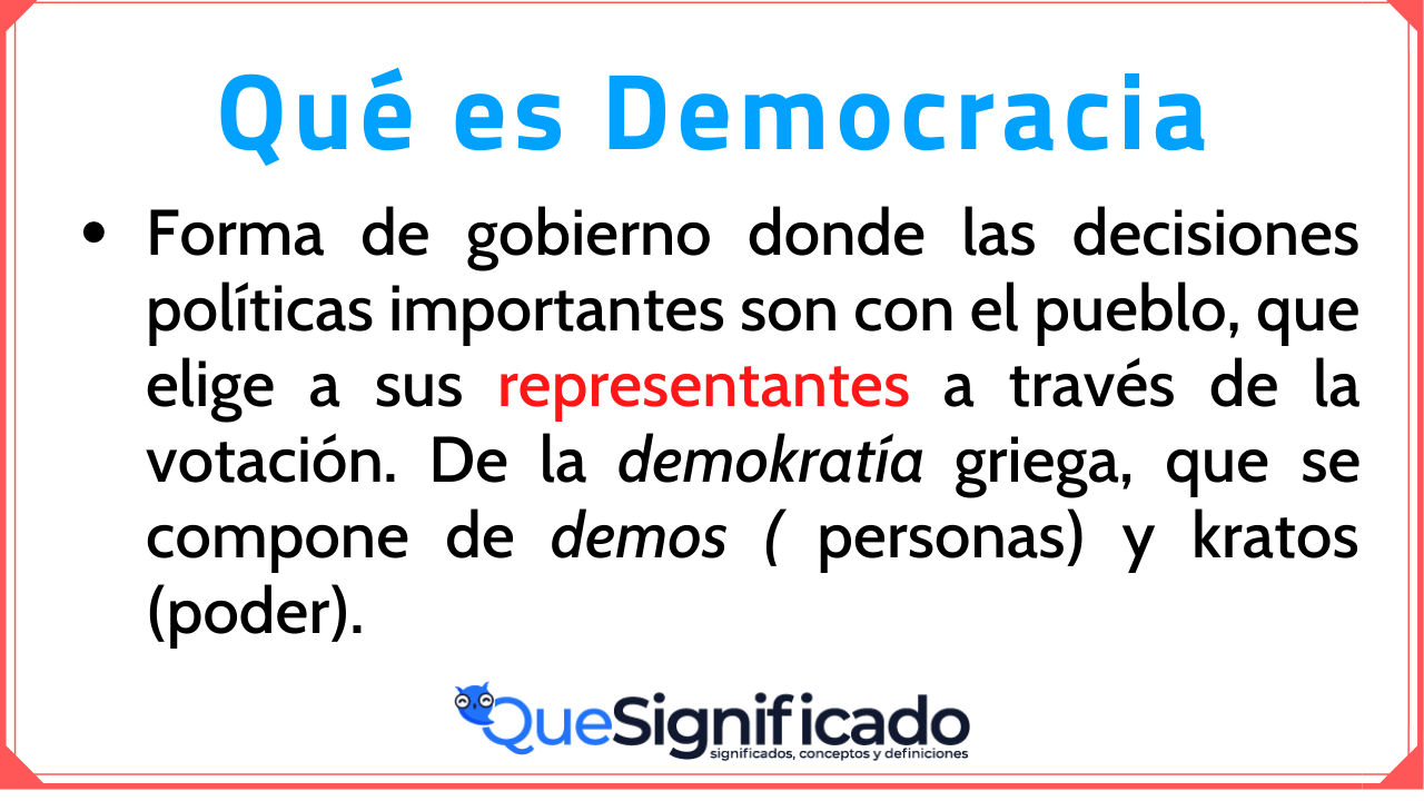 Significado Definicion y ejemplo de Democracia
